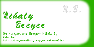 mihaly breyer business card